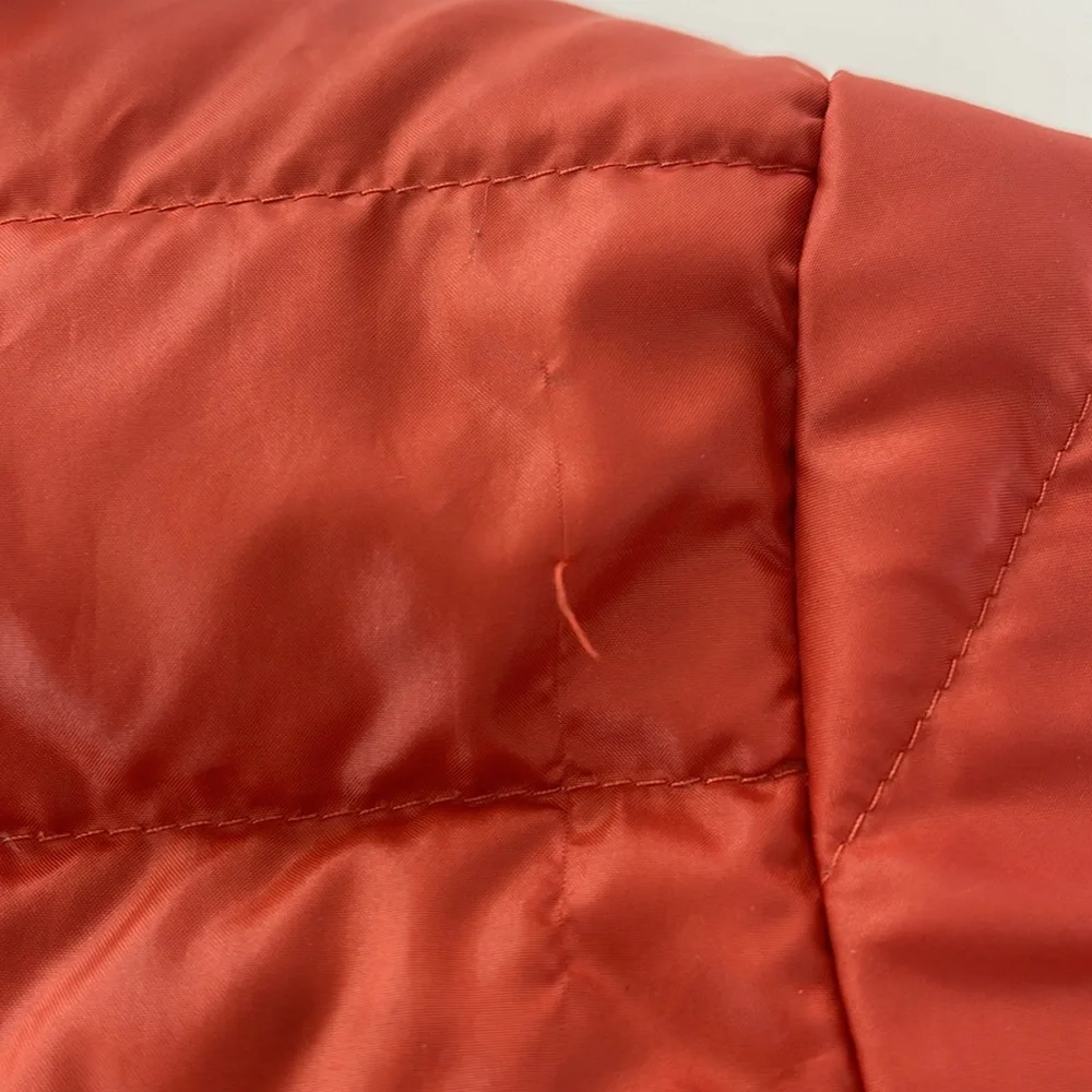 Columbia Down Youth Airspace Jacket in Dark Orange Front Pockets Size XS 6/7